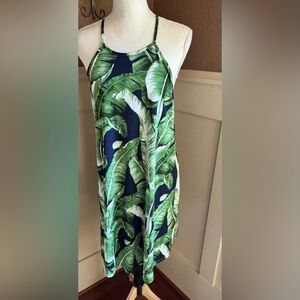 French Grey Green and Blue Midi Dress Women